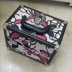 Caboodles Floral Makeup Case - Black, Pink, White
